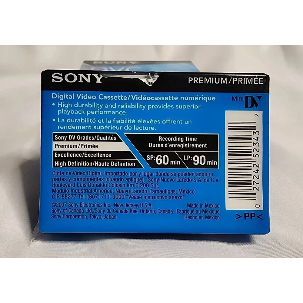 NEW Sony DVC Digital Video Mini DV Premium Cassette Tape 60 Minutes LP-90 SEALED